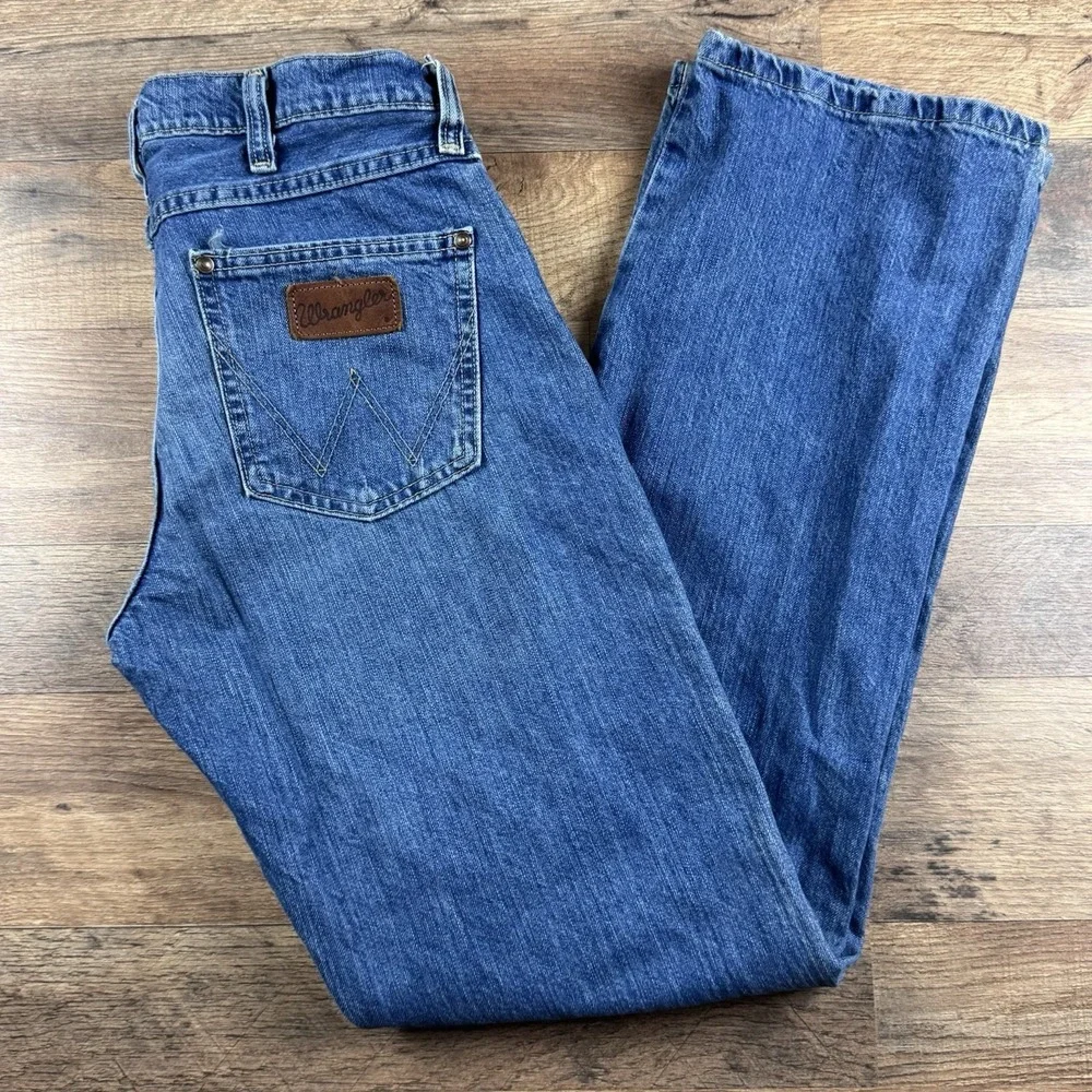Wrangler Vtg Jeans Mens 30x32 Blue Denim Cowboy Cut Boot Western 77MWZWO